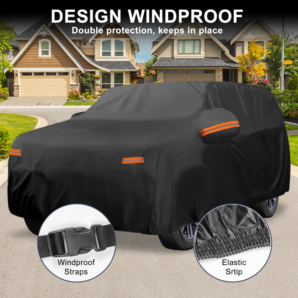 X AUTOHAUX Car Cover for Mini Cooper 2DR 2002-2021 210D-PU Outdoor Full Car Cover All Weather with Door Zipper