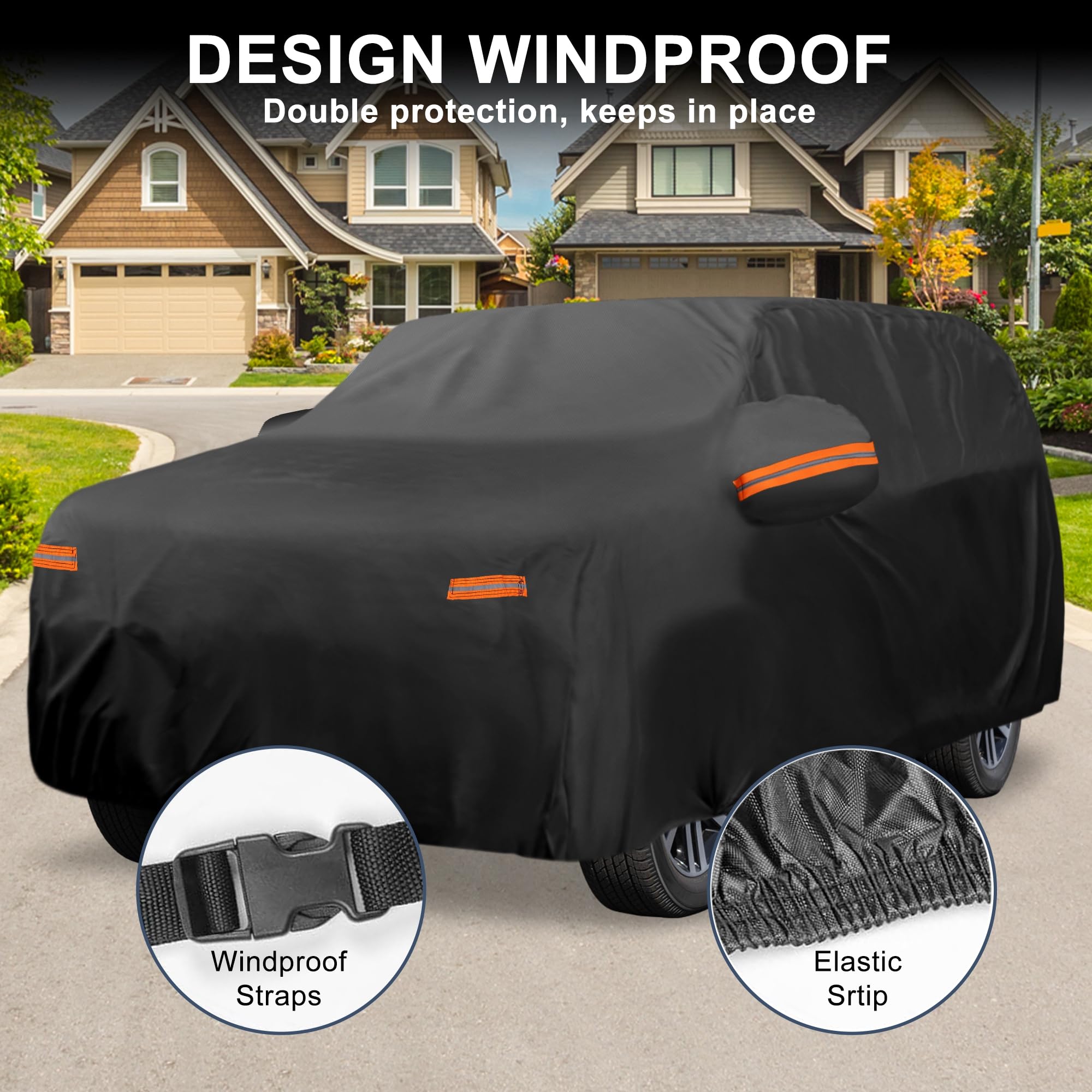 X AUTOHAUX Car Cover for Mini Cooper 2DR 2002-2021 210D-PU Outdoor Full Car Cover All Weather with Door Zipper