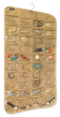 BB Brotrade Hanging Jewelry Organizer,Accessories Organizer,80 Pocket Organizer for Holding Jewelries（Beige）