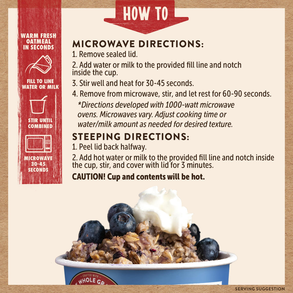 Kodiak Cakes Instant Protein Apple Cinnamon Oatmeal in a Cup, 2.12oz (Pack of 12)