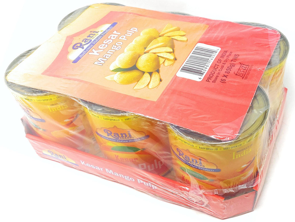 Rani Mango Pulp Puree (Makes Mango Lassi Shakes) Alphonso Sweetened 30oz (1.875lbs) 850g ~ Kosher | All Natural | NON-GMO | Vegan | No colors | Gluten Friendly | Indian Origin