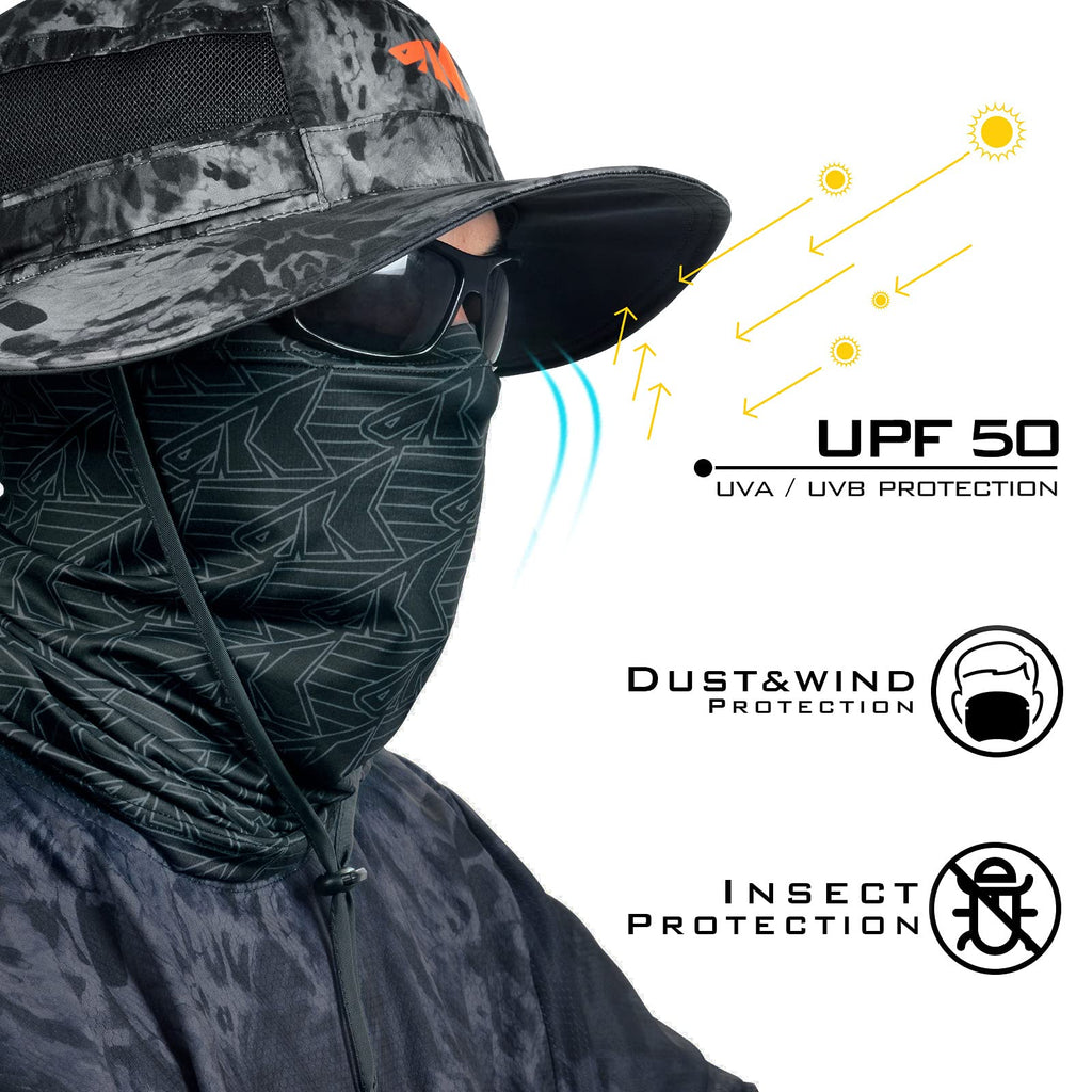 KastKing Sol Armis Neck Gaiter - UPF 50 Face Mask - UV Sun Protection Mask for Men & Women, Fishing, Hiking