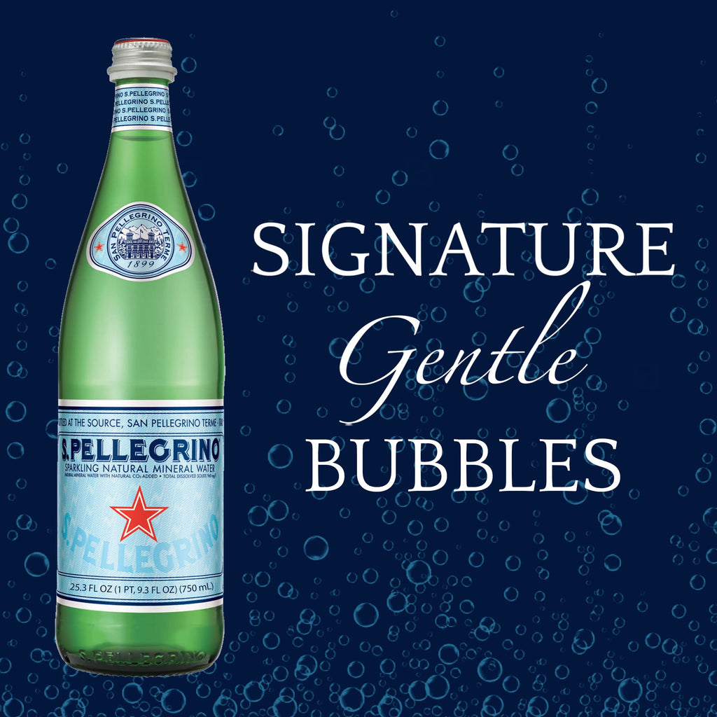 S.Pellegrino Sparkling Natural Mineral Water, 750 Ml glass bottles (12 pack)