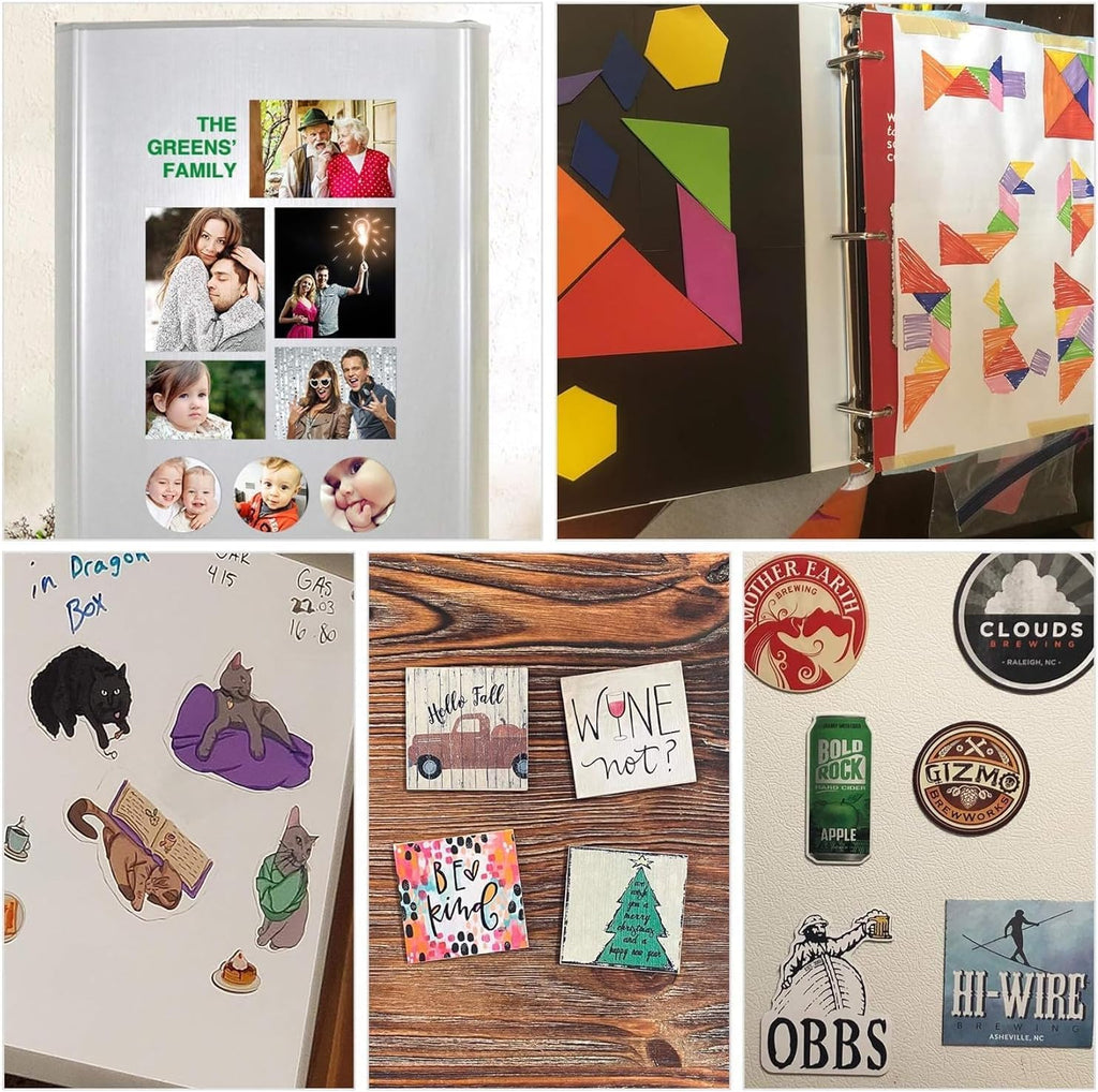 Magnetic Sheets Non-Adhesive 4" x 6" 30 mil - Flexible Magnets, 12 Pack | Thick Magnet Sheets for Fridge Photos, Crafts, DIY, Sign Making, Dies Storage - A6 and Postcard Size
