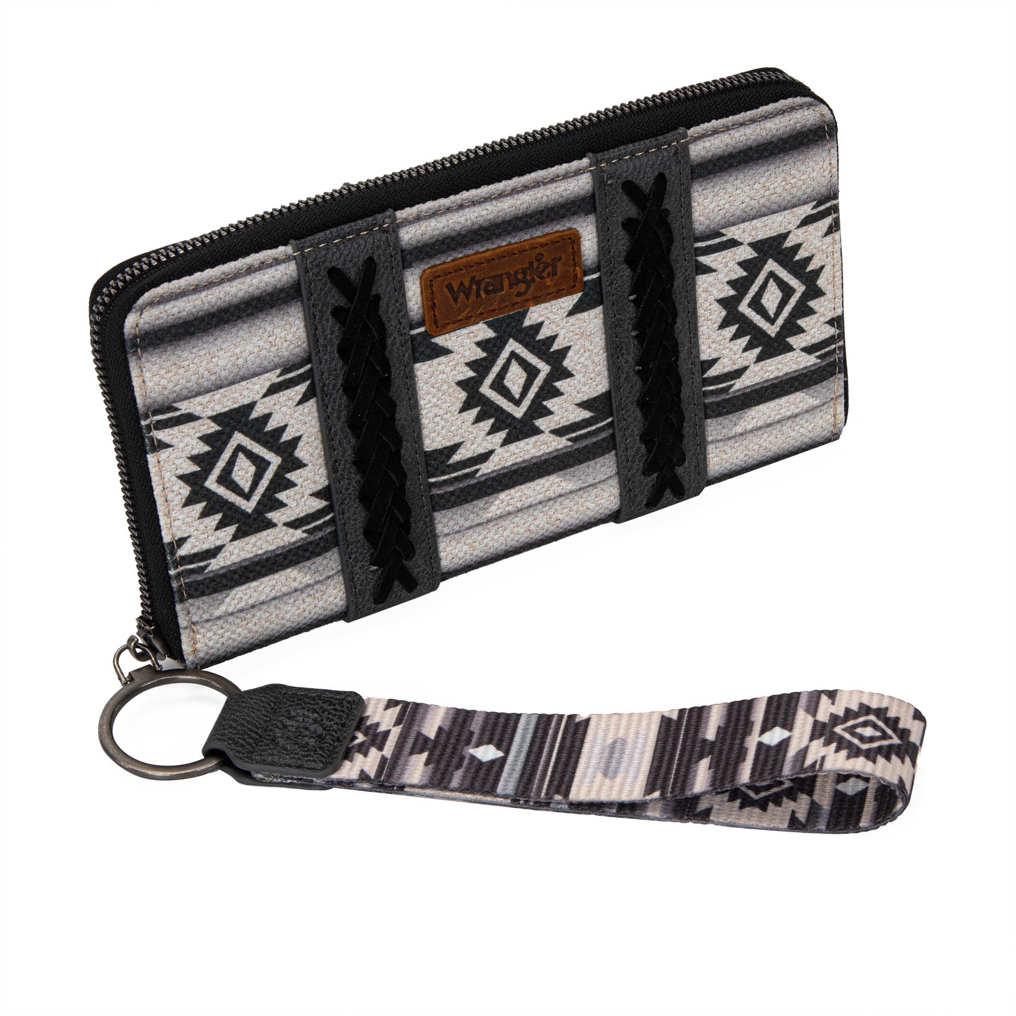 Wrangler Wallet Purse for Women Western Aztec Clutch Wristlet Wallet with Credit Card Holder