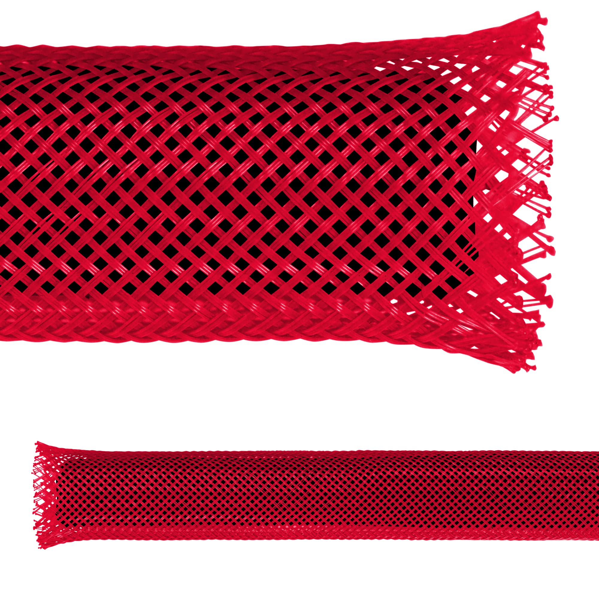 Electriduct 1/8" Black PET Expandable Braided Sleeving Cable Mesh Flexible Wire Sleeve - 10 Feet