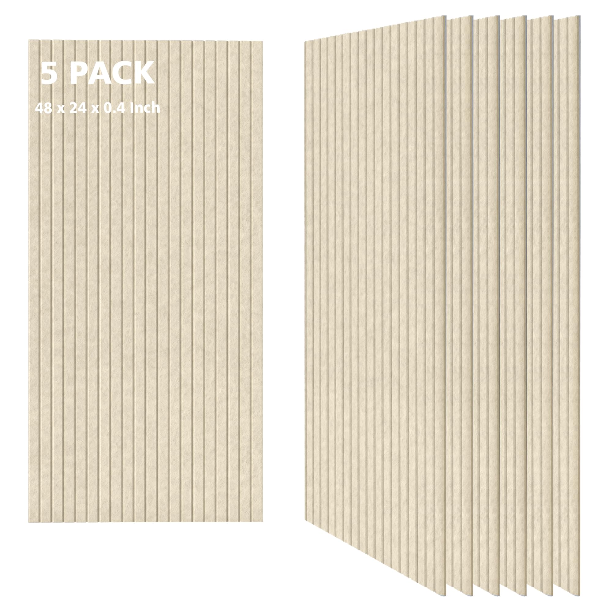 Art Acoustic Panels for Wall,5 Pack Sound Absorbing Panels,47.2” x 23.6” Soundproof Wall Panels,High-Density Acoustic Wall Panels,Decorative Sound Panels with Wood-Look