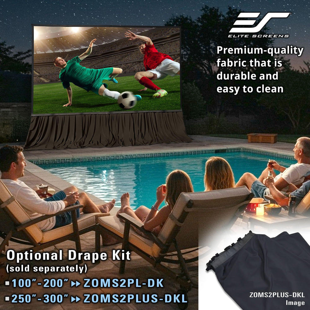 Elite Screens 100-inch Wraith Veil DUAL, 16:9, 0.8 Gain, 150° Viewing Angle, Front & Rear Projection Screen, Yardmaster 2 OMS100H2-Dual
