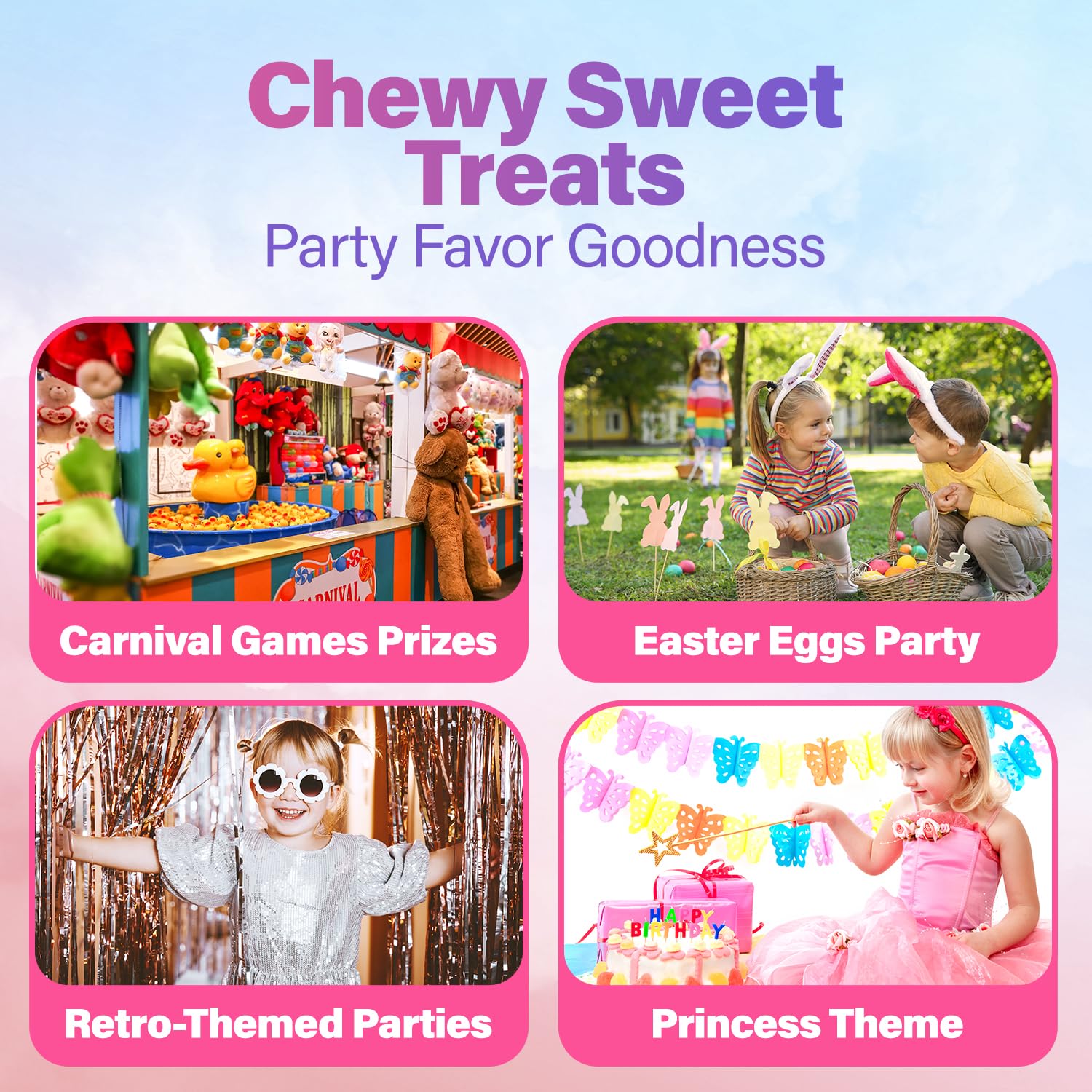 Fresh Finest 48-Count Bulk Candy Bracelets - Individually Wrapped Novelty Candy Bracelets. Perfect for Party Favors, Goody Bags, Candy Buffets, and Retro-Themed Events.