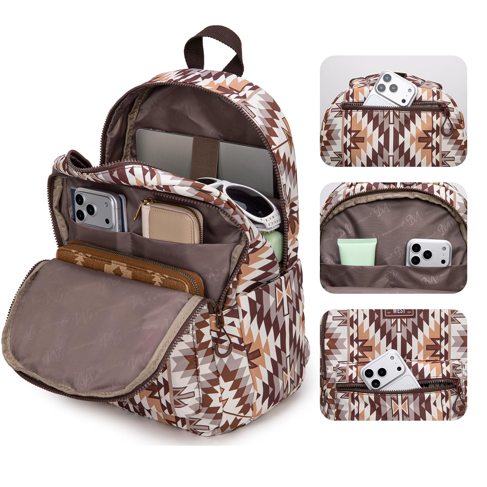 Montana West Backpack Purse for Women Western Aztec Backpack Purse Lightweight Casual Daypack for Travel