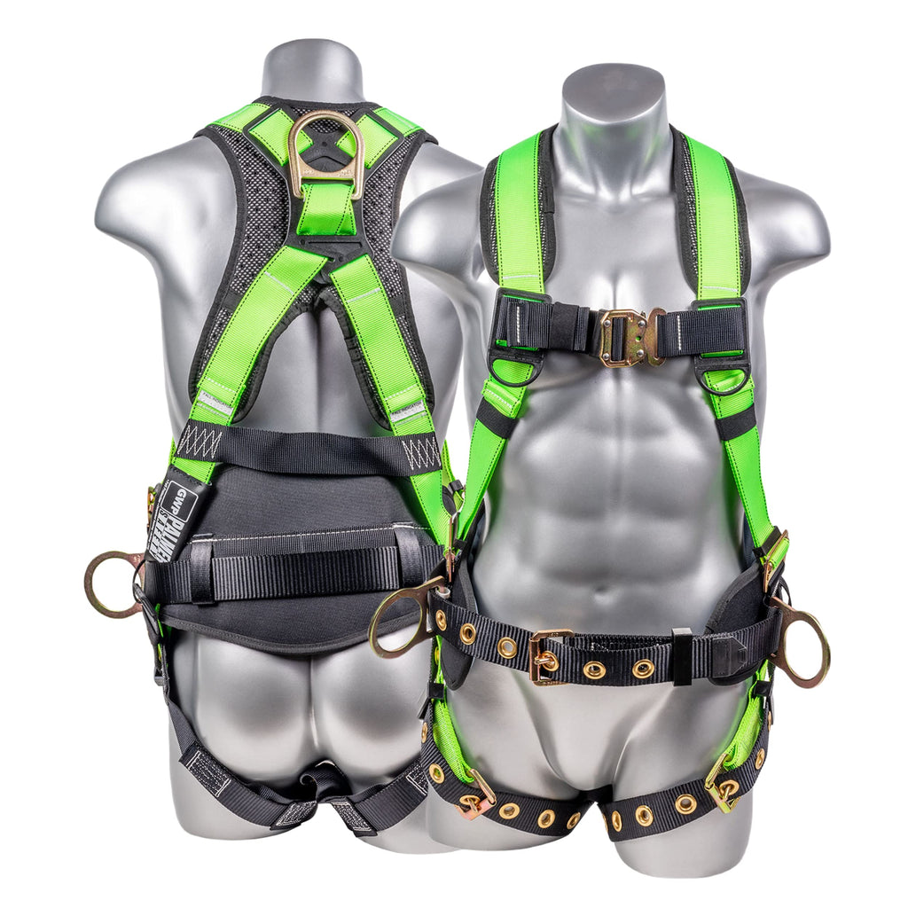 Palmer Safety Hammerhead 5pt Safety Harness Back Padded, QCB Chest, Tongue Buckel Legs Straps, Back & Side D-Rings