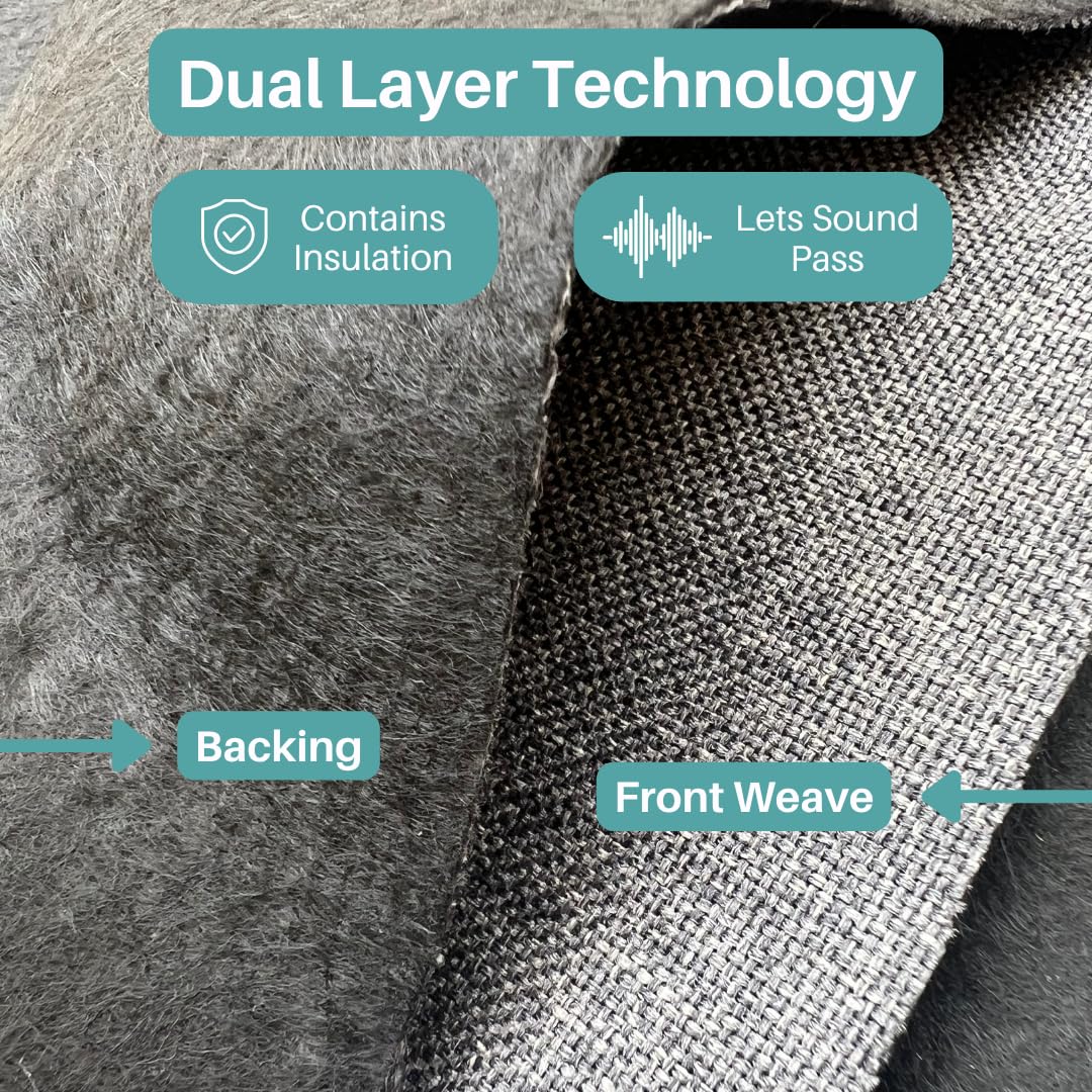 SoundAssured Acoustical Fabric - Precut Pieces 59x36 - Acoustically Transparent Fabric for Making Acoustic Panels - DIY Sound Panel Acoustic Fabric (50s Pink)