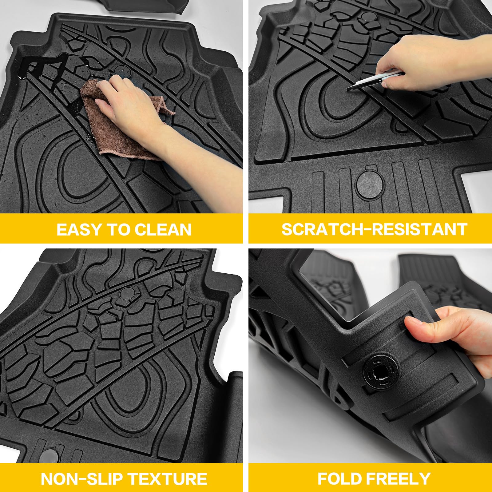 Cargo Mats for 2018-2025 Jeep Wrangler JL Unlimited 4X4 Trunk Mat with Backrest Liner, All Weather TPE Protector Rear Back Seat Mats for 18-25 Wrangler JL 4X4 4 Door Accessories