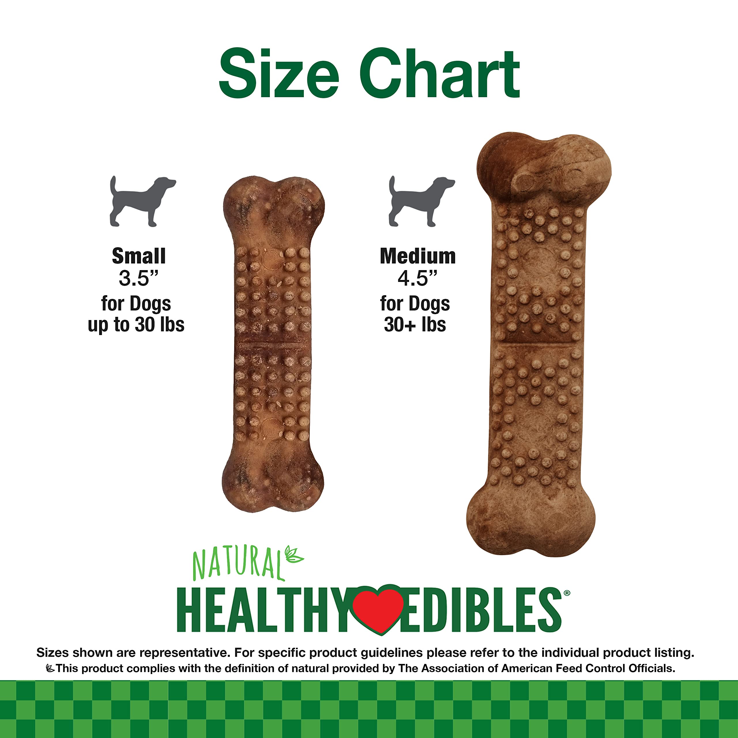 Nylabone Healthy Edibles Natural Dog Chews Long Lasting Chew Treats for Dogs, Roast Beef Flavor, X-Small/Petite (4 Count)