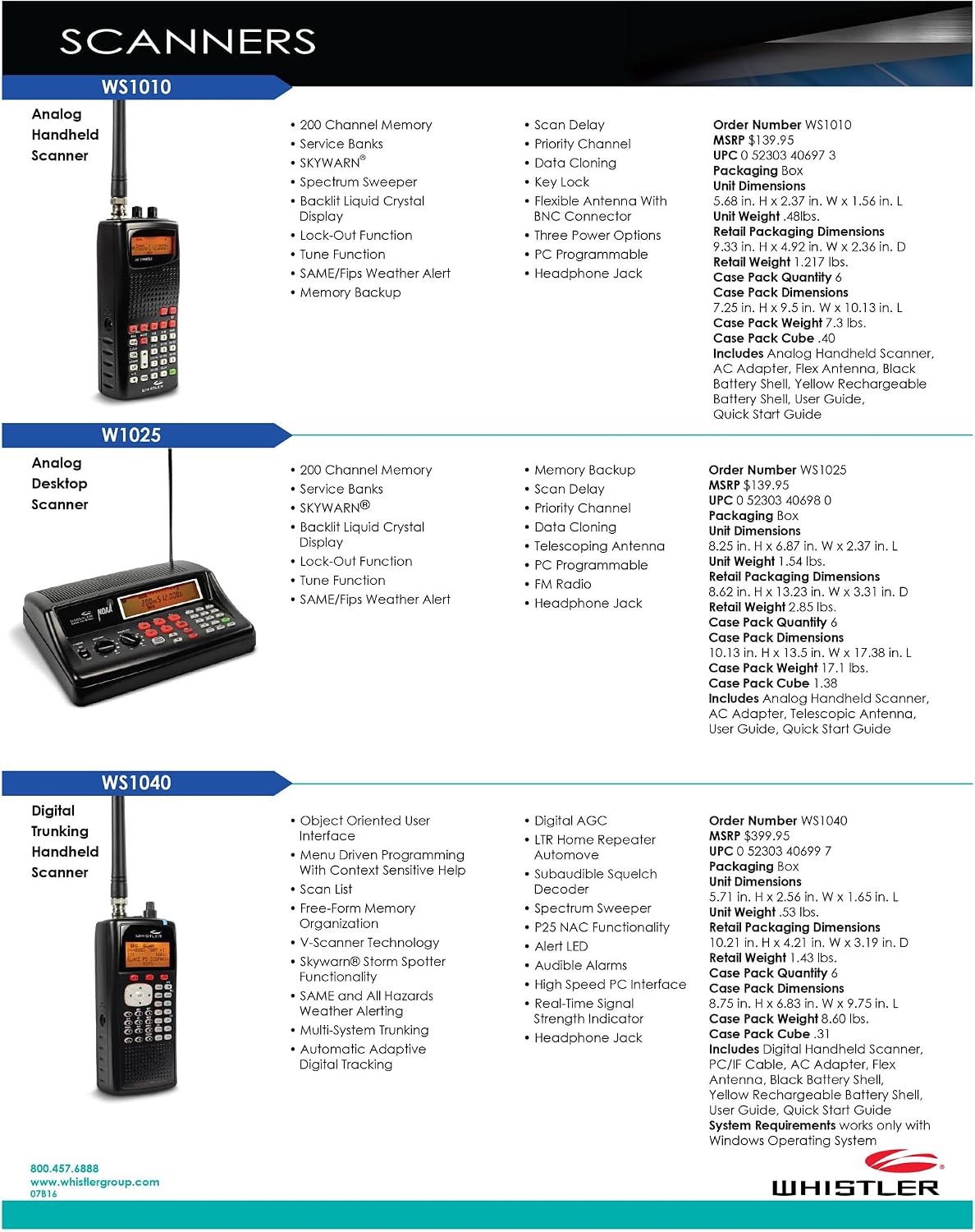 Whistler WS1025 Analog Desktop Scanner – Programmable Police/Fire/Weather Radio with 200 Channels and Backlit LCD Display – Easy-to-Use Base Unit – Black