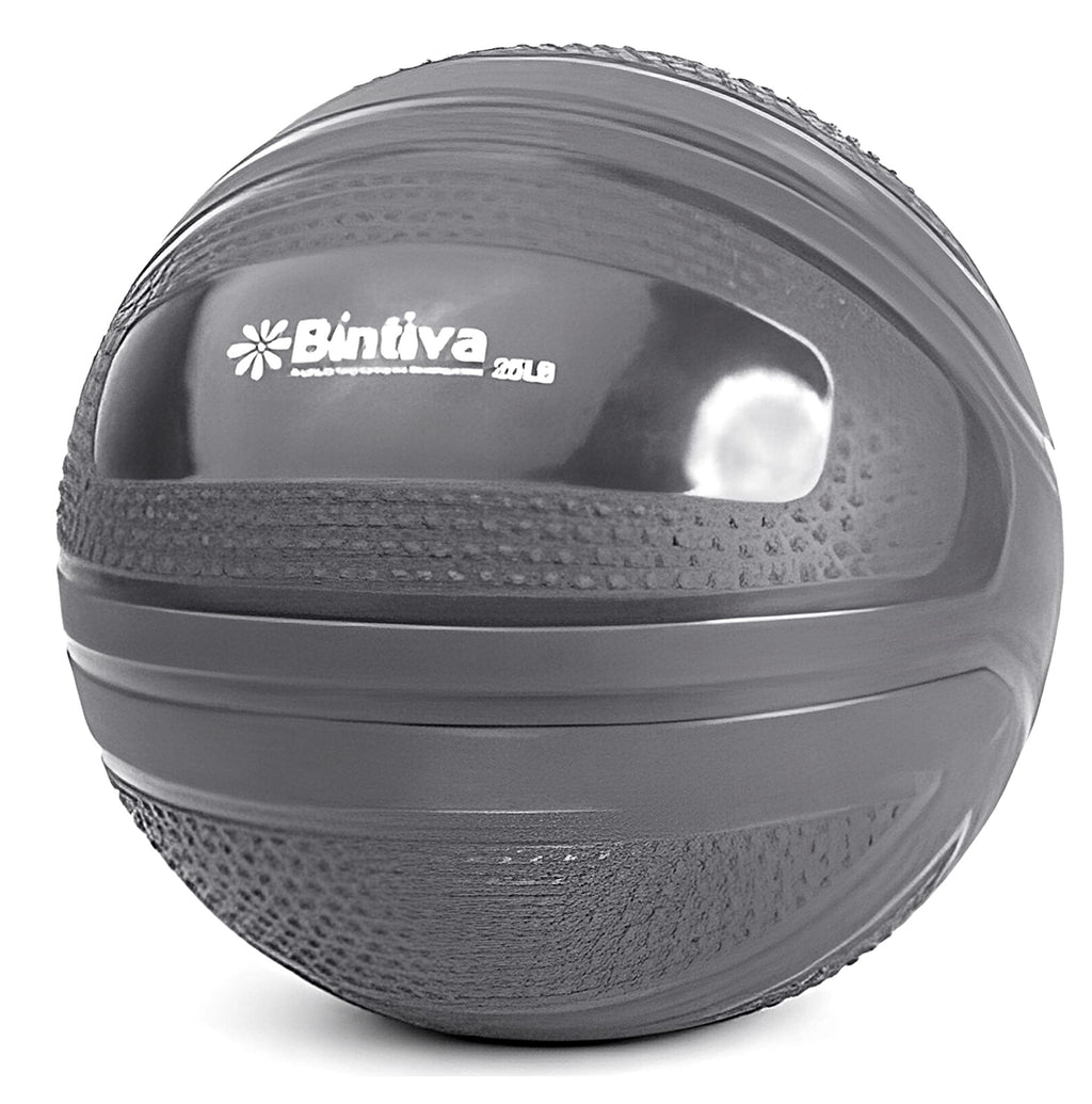 bintiva Non Bounce Slam Ball - Exercise Weighted Deadball for Workout and Fitness Routines - Medicine Dead Weight Ball