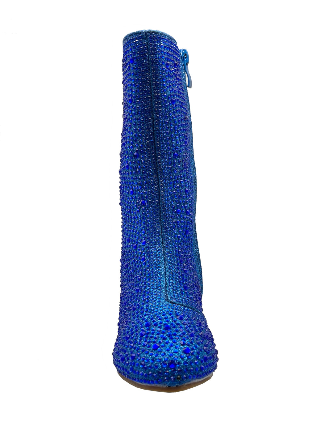 ABSOLEX Girl's Rhinestone Round Toe Knee High Chunky Low Heel Boot