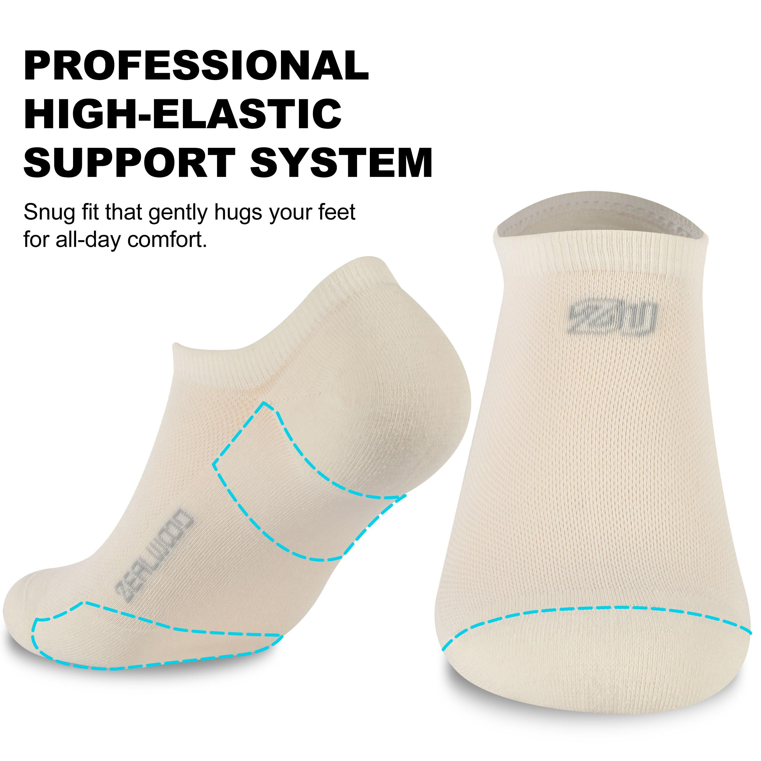No Show Athletic Socks, ZEALWOOD 3 Pairs Merino Wool Ultra-Light Running Tennis Golf Socks for Men Women