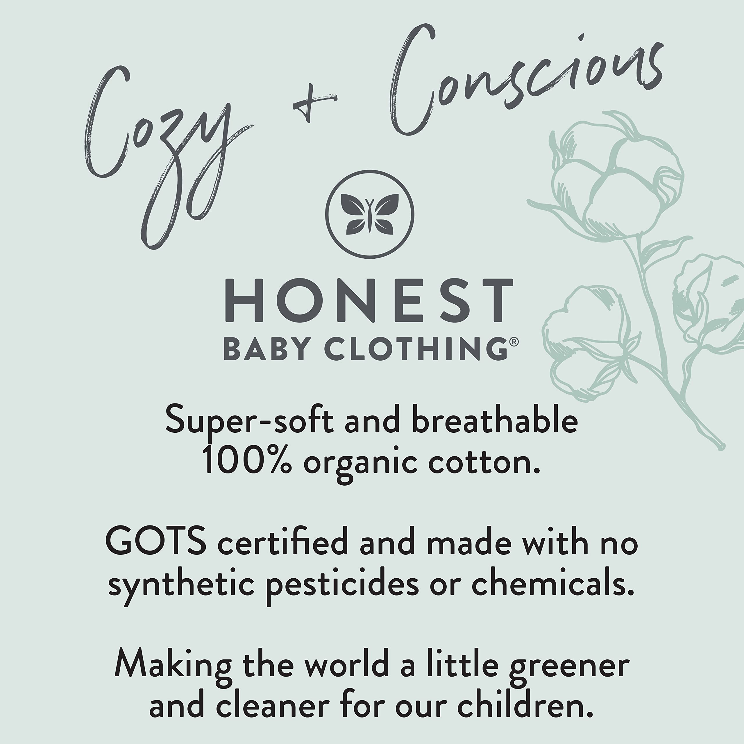 HonestBaby Unisex-Baby Organic Cotton Long Sleeve Tshirts Multipack