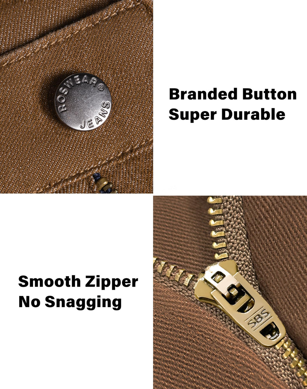 roswear Women's Trendy Stretchy Flare Jeans Mid Rise Bootcut Curvy Denim Pants