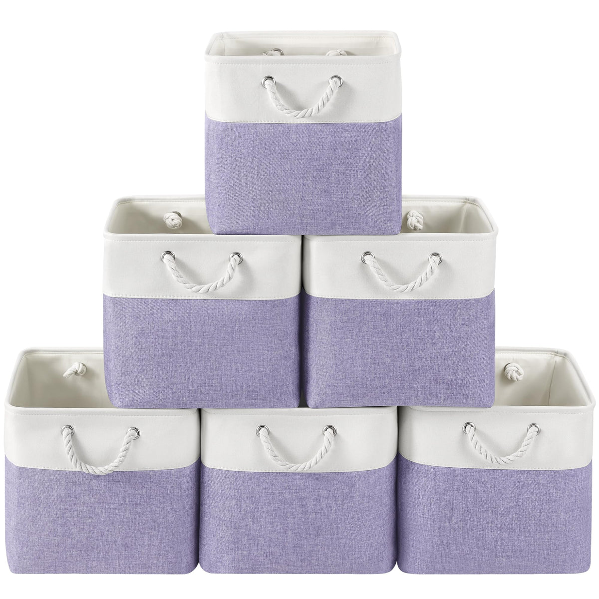Storage Baskets for Shelves 11.8x7.9x5.2 Inch, Foldable Fabric Storage Bins with Handles, Small Storage Baskets for Organizing Closet, Office, Home Organization (1-Pack, Gray)