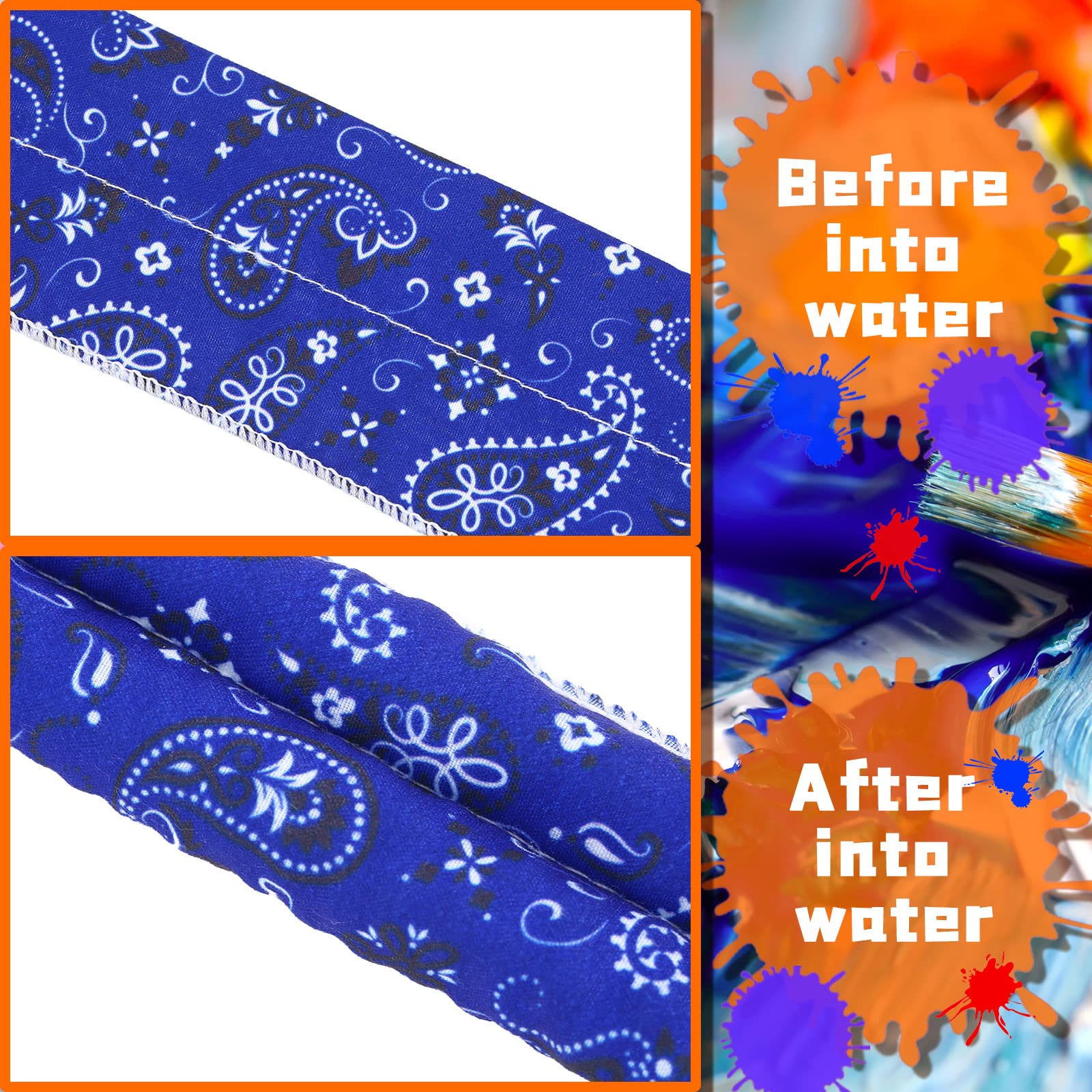 Coume 6 Pack Cooling Neck Wraps Neck Cooler Ice Bandanas Scarf for Hot Weather Summer Ultra Running Walking Riding Women Men