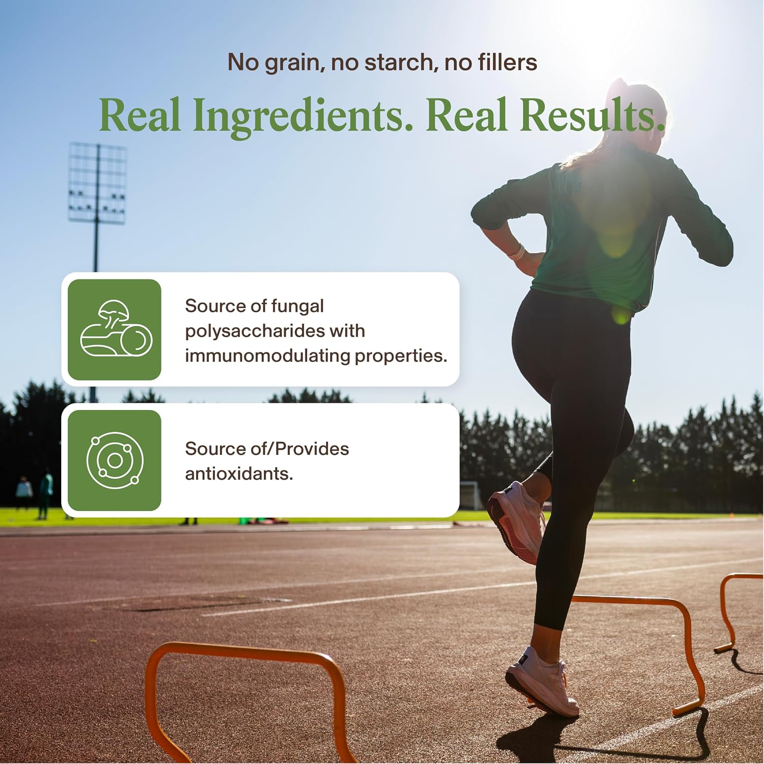 Real Mushrooms Ergothioneine Supplement – Golden Oyster Mushroom with Beta-Glucans – L-Ergothienine Extract Poweder – Organic, Vegan, Non-GMO, No Fillers – 60 Capsules Mushroom Supplement for Humans