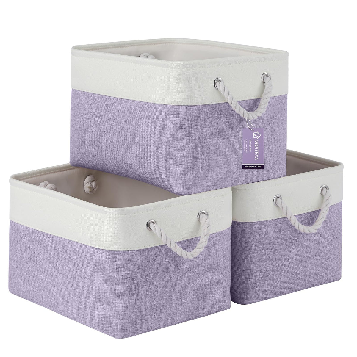 Storage Baskets for Shelves 11.8x7.9x5.2 Inch, Foldable Fabric Storage Bins with Handles, Small Storage Baskets for Organizing Closet, Office, Home Organization (1-Pack, Gray)