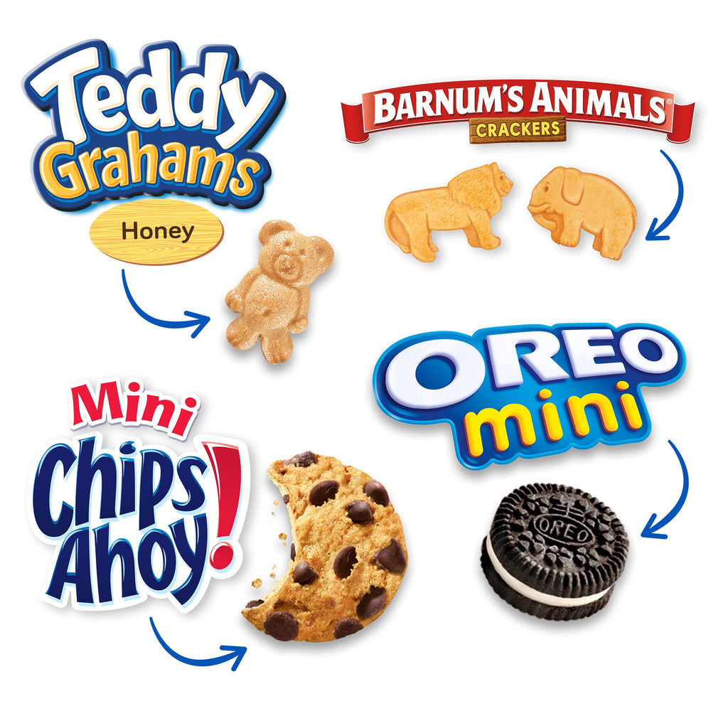 Nabisco, Team Favorites Variety Pack, Oreo Mini, Chips Ahoy! Mini, Teddy Grahams Honey and Barnum's Animal Crackers, 30 Snack Packs