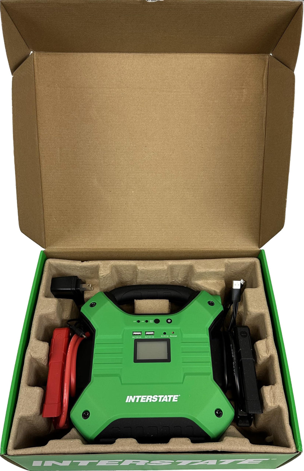 Interstate Batteries Jump Starter and Charger 12V 700A (8,000mAh, 8Ah) Portable LED Jumpstart Battery Power Pack for 12 Volt Automotives, USB Electronics (JMP0800)