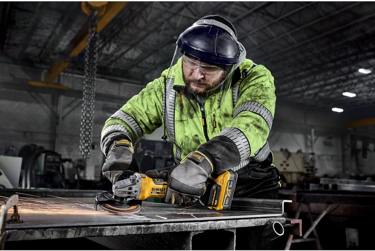 DEWALT 20V MAX XR Brushless Cordless Angle Grinder, 4-1/2 in. - 5 in., Variable Speed, Anti-Rotation, Paddle Switch (Tool Only) (DCG410VSB)