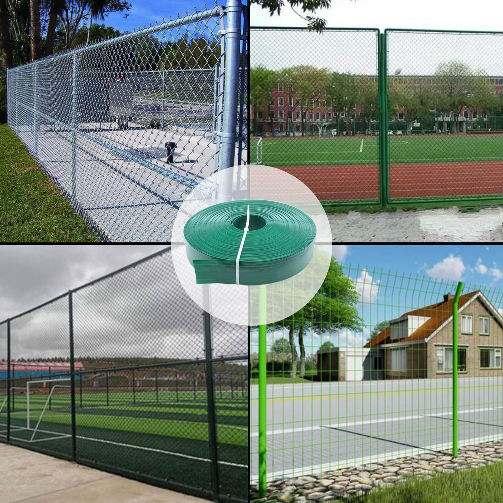 Chain Link Fence Privacy Tape, 246ft x 0.15ft Chain Link Fence Slats, Fence Covering Privacy, Brown (200PCS Button + Puncher Included)