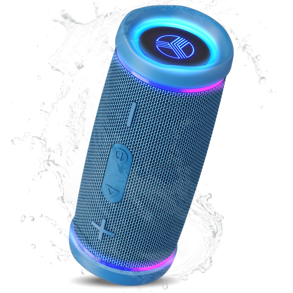 TREBLAB HD77 – Waterproof Bluetooth Speaker, 30W Loud 360° Sound, Deep Bass, IPX7, TWS Pairing, RGB Lights, 20H Battery, Portable Wireless Speaker for Outdoor, Beach, Camping, Party, Travel