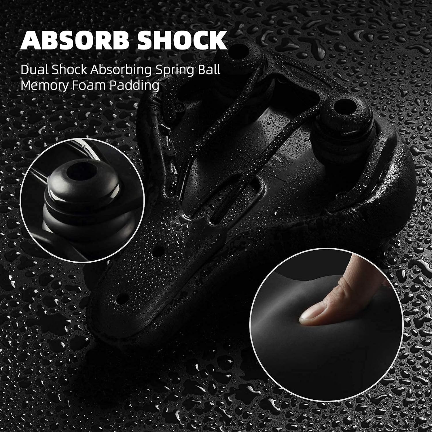 2024 New Noseless Bike Seat Cushion for Men & Women - Extra Padding & Comfort Wide Bicycle Seat, Oversized Comfortable Saddle for Peloton Bikes, Exercise Bikes, Electric Bikes, Cruiser Bikes