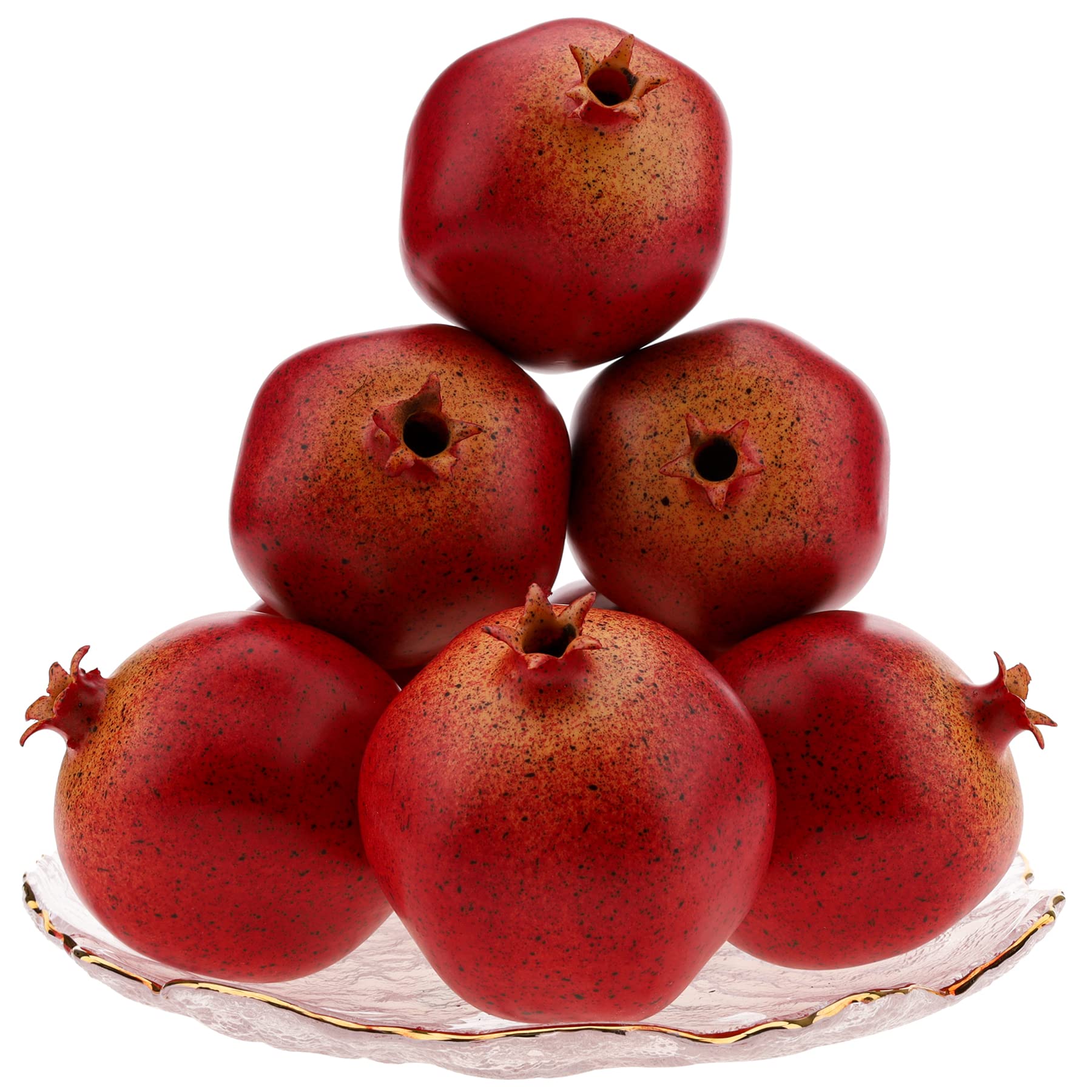 6 Pcs Faux Brown Pears - Realistic Fake Pear Artificial Fruit Decorations for Table Centerpiece, Decorative Artificial Pear for Home Kitchen Decor