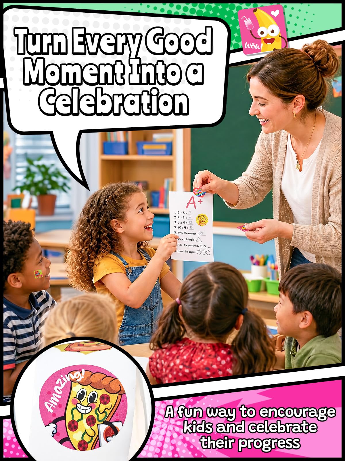 HORIECHALY 3 Rolls Scratch and Sniff Stickers for Kids, 600PCS Smelly Scented Stickers, Kid's Reward Sticker, Classroom Teacher Must Haves, School Supplies Incentives Christmas Children‘s Gift-1.57''