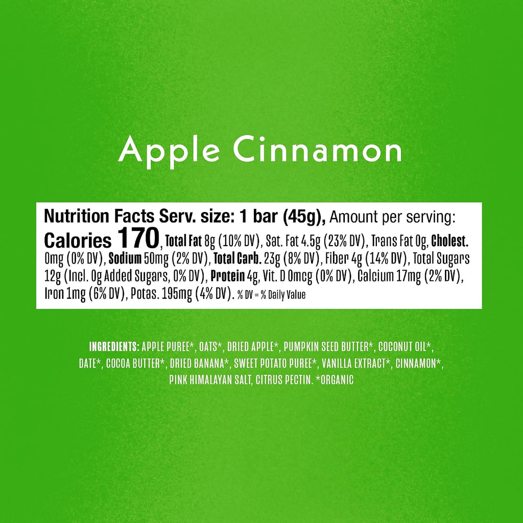 Once Upon a Farm Organic Apple Cinnamon Refrigerated Oat Kids' Bar Multipack,4-1.6oz Bars