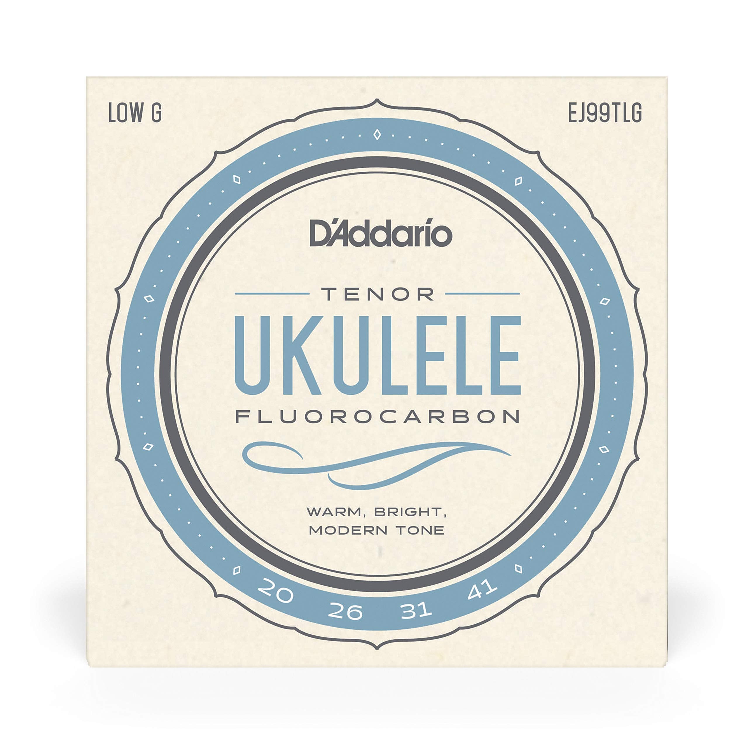 D'Addario Baritone Ukulele Strings, Fluorocarbon, EJ99B, 4-String Set, Pack of 1