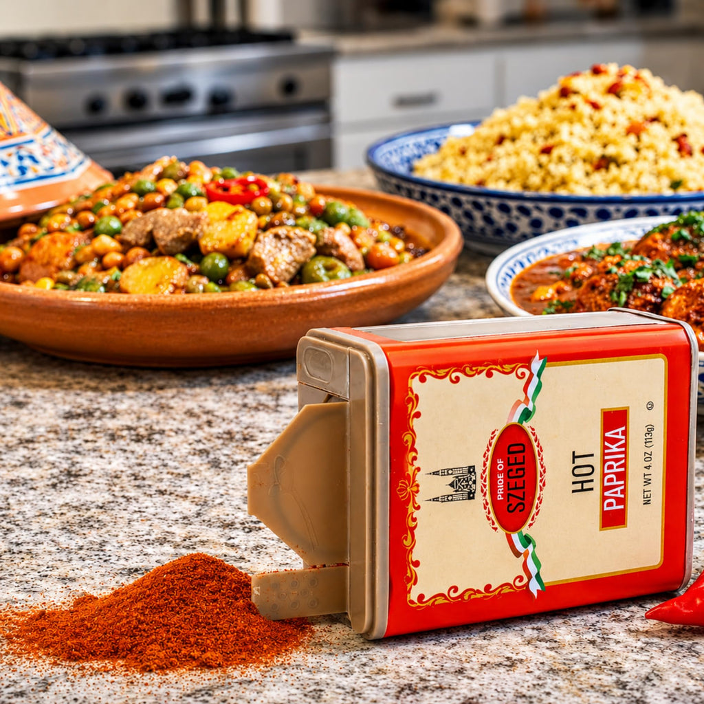 Pride of Szeged Hot Paprika Powder, Bright Red, 4 oz. Tin, 1-Count