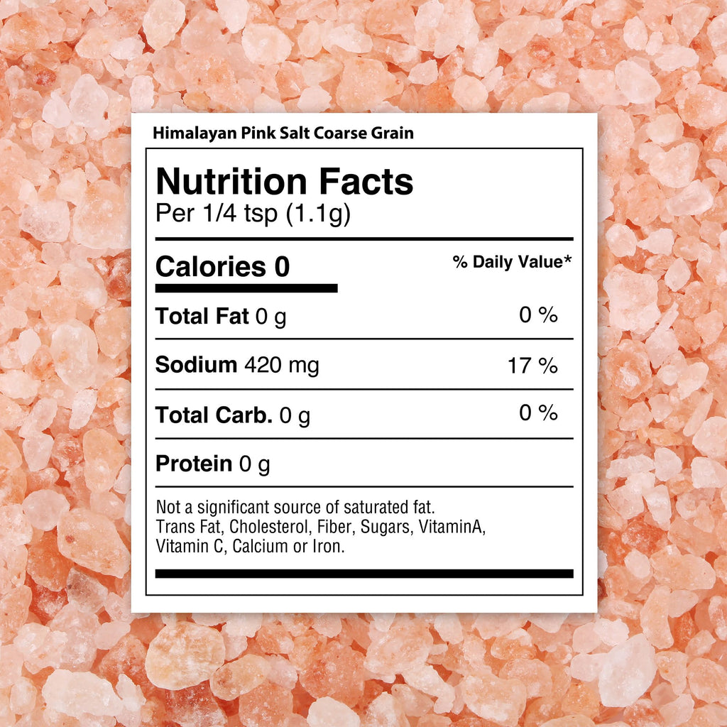 Pink Himalayan Salt - (Coarse Grain) - 1 lb Bag - All Purpose Cooking & Table Salt - Our Salt will work in a Salt Mill or Salt Grinder - Non GMO, OU Kosher Sea Salt - Nutrient and Mineral Dense for Health - 100% Certified & Tested. By The Spice Lab
