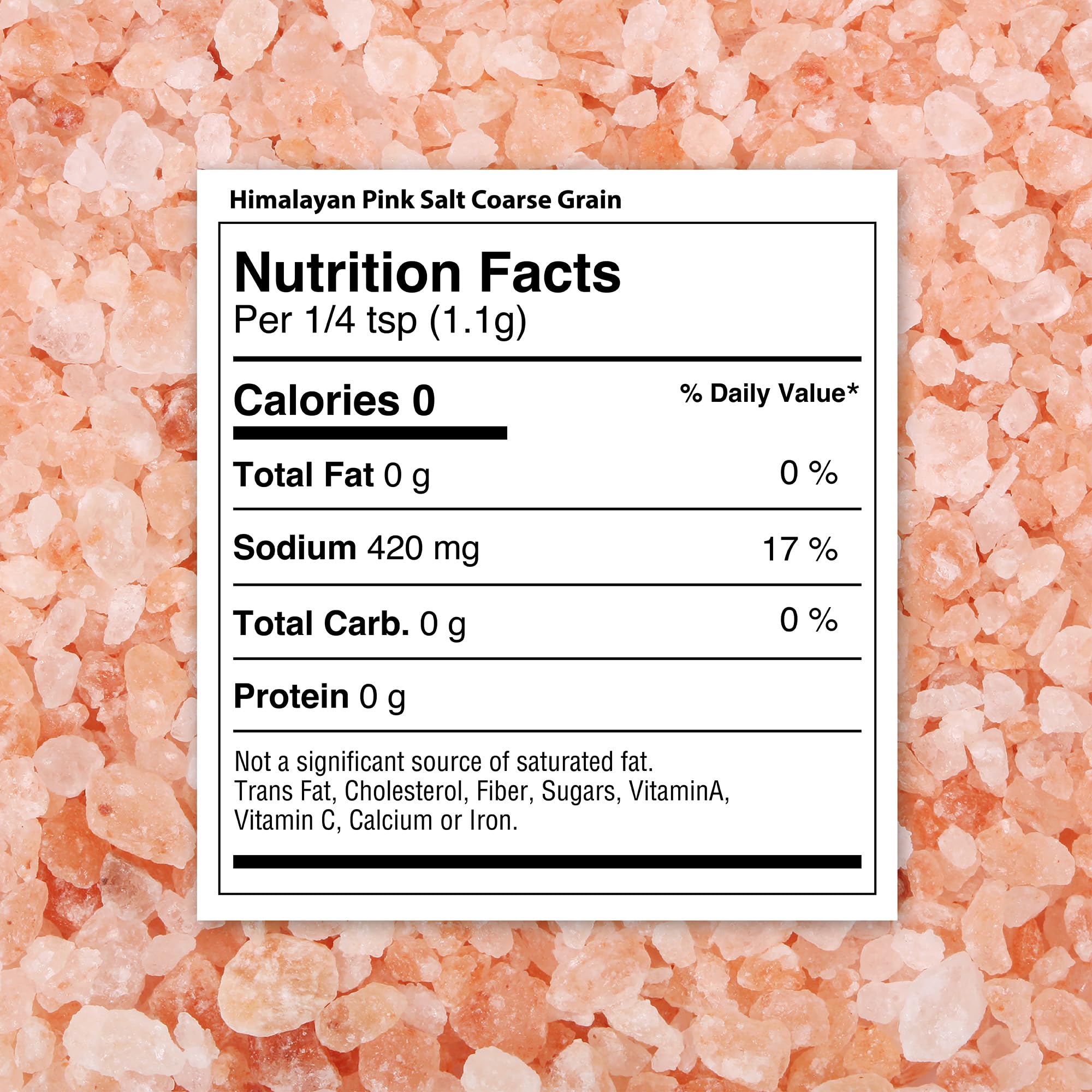 Pink Himalayan Salt - (Coarse Grain) - 1 lb Bag - All Purpose Cooking & Table Salt - Our Salt will work in a Salt Mill or Salt Grinder - Non GMO, OU Kosher Sea Salt - Nutrient and Mineral Dense for Health - 100% Certified & Tested. By The Spice Lab