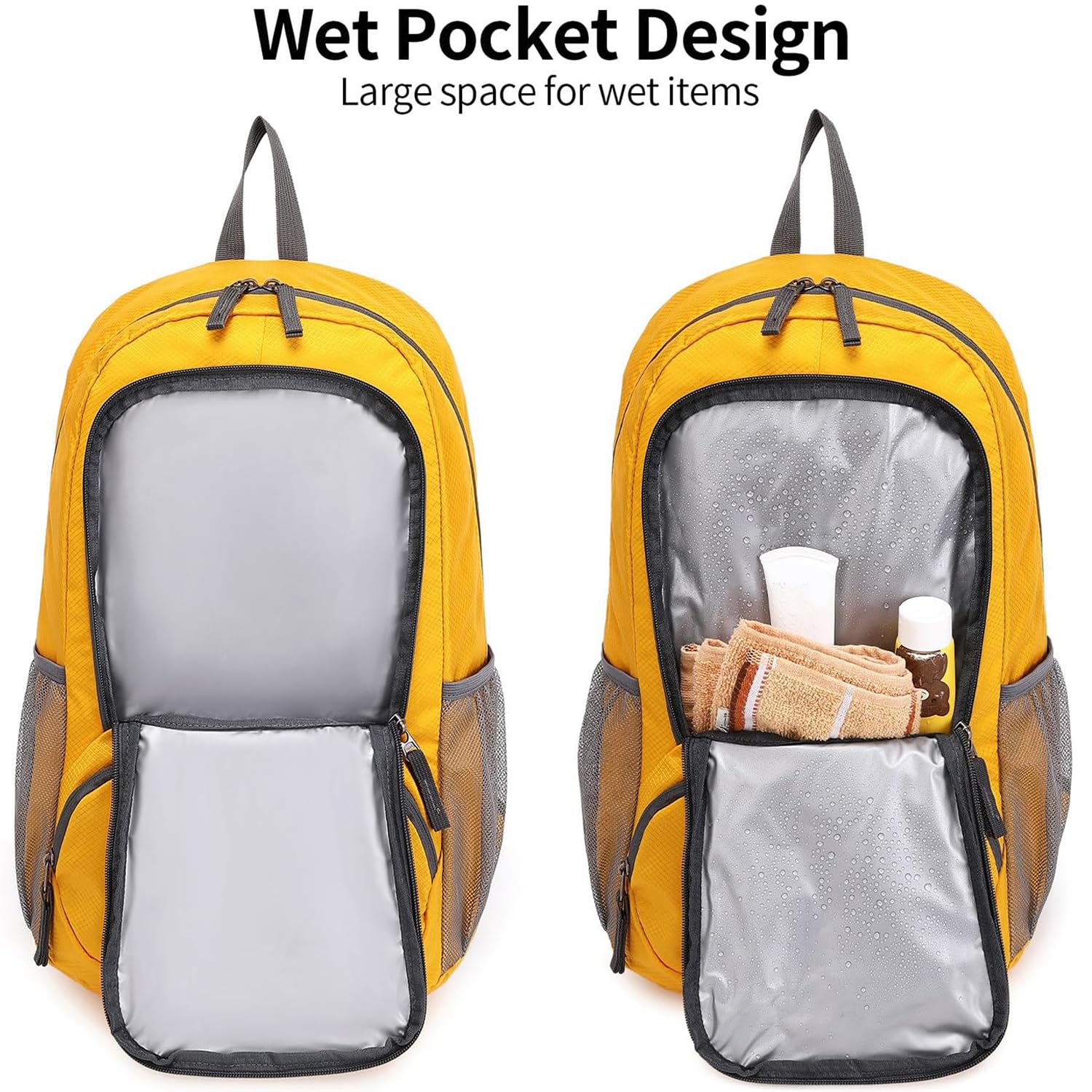 FENGDONG 35L Lightweight Foldable Waterproof Packable Travel Small Hiking Backpack Daypack for men women