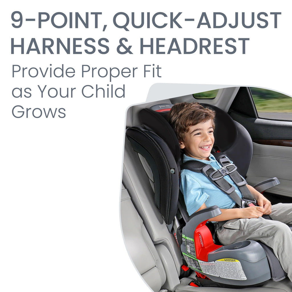 Britax Grow with You ClickTight Harness-2-Booster Car Seat, 2-in-1 High Back Booster, Black Contour