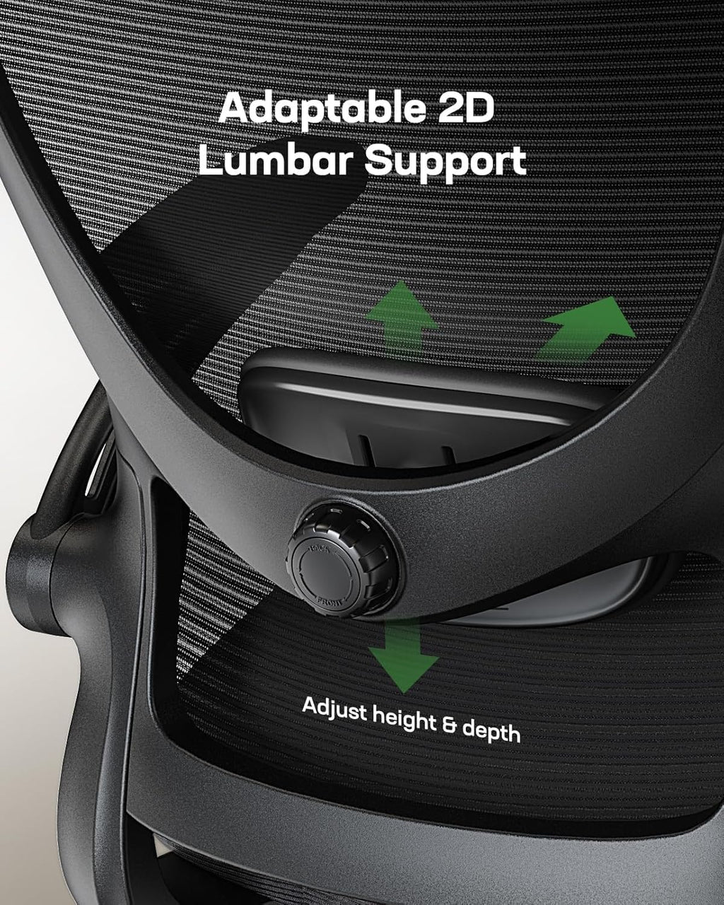 Marsail Office Chair Ergonomic Desk Chair with 3 Ways PU Armrests and Adjustable Lumbar Support Breathable Mesh Computer Chair Executive Rolling Swivel Comfy