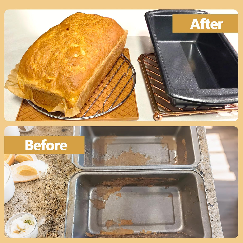 UBeeize 2lb Loaf Pan Liners, 100 PCS Loaf Pan Liners for Baking Bread 9x5, Non-Stick Bread Pan Liners, Pre-formed Rectangle Paper for Bread and Cakes