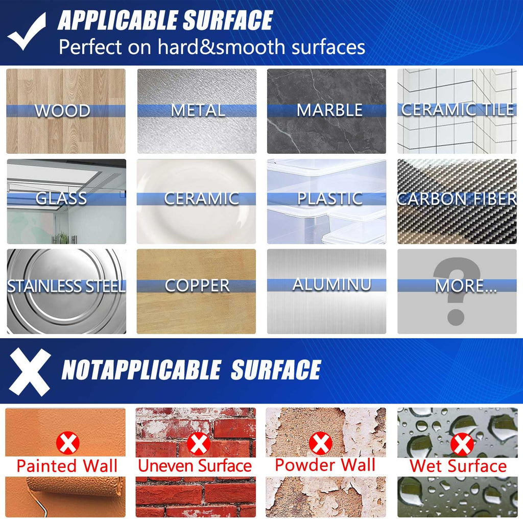 ZMUAXUAN Strong Nano Double Sided Tape Heavy Duty Mounting,Clear Removable Wall Sticky Adhesive Strips,Reusable Thick Gel Grip for Hanging Picture,Poster,Carpet,Photo