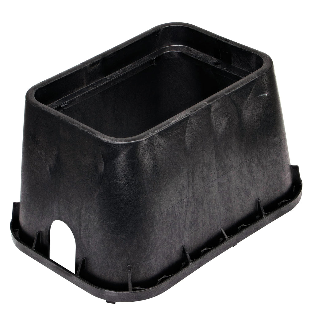 NDS 117BC* 15 in. X 22 in. Rectangular Jumbo Valve Box and Cover, 12 in. Height, Irrigation Control Valve Lettering, Black Box, Green Overlapping Cover, Black/Green