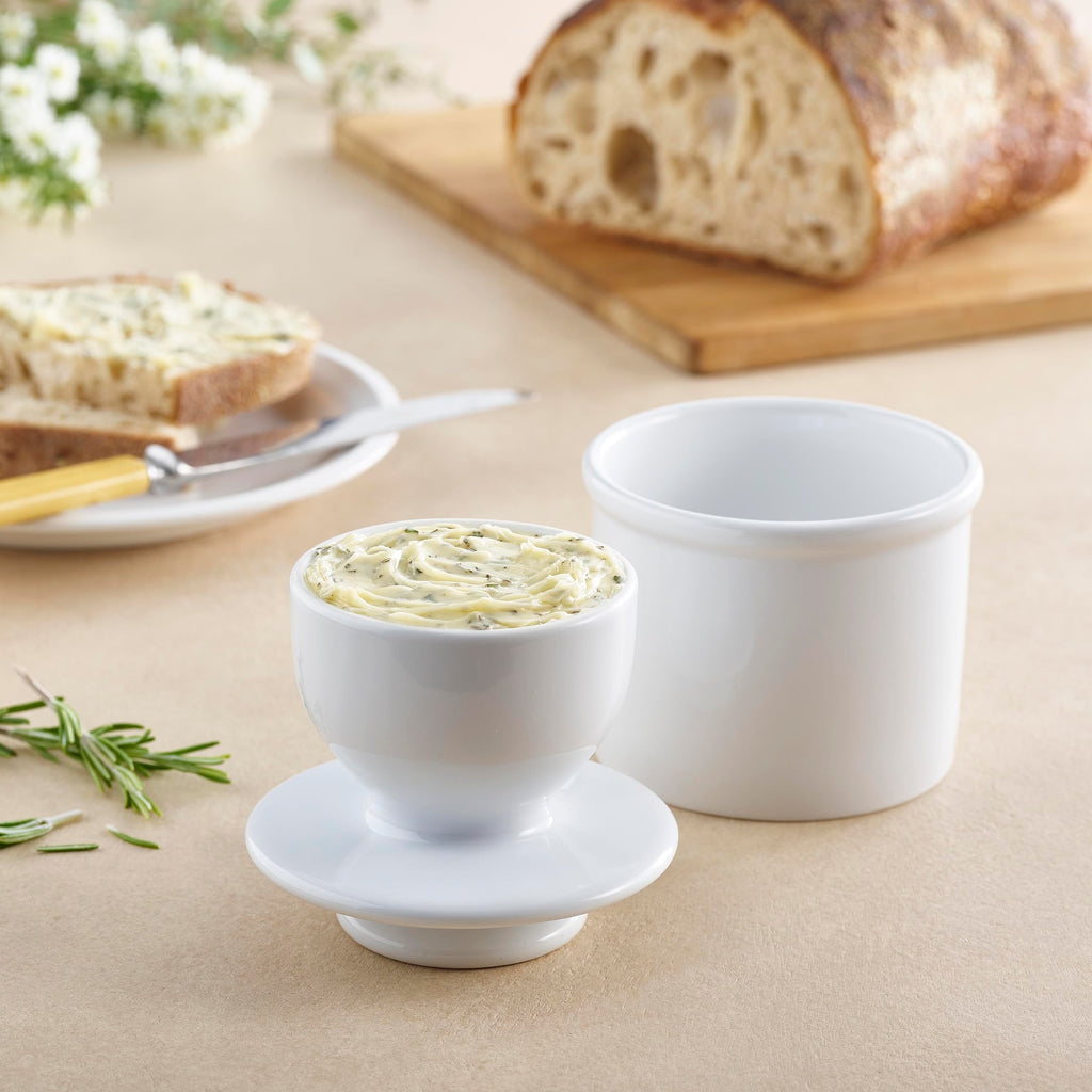 Butter Bell - The Original Butter Bell Crock by L. Tremain, a Countertop French Ceramic Butter Dish Keeper for Spreadable Butter, French Ceramic Butter Dish Keeper, Specialty (Ivory Matte)