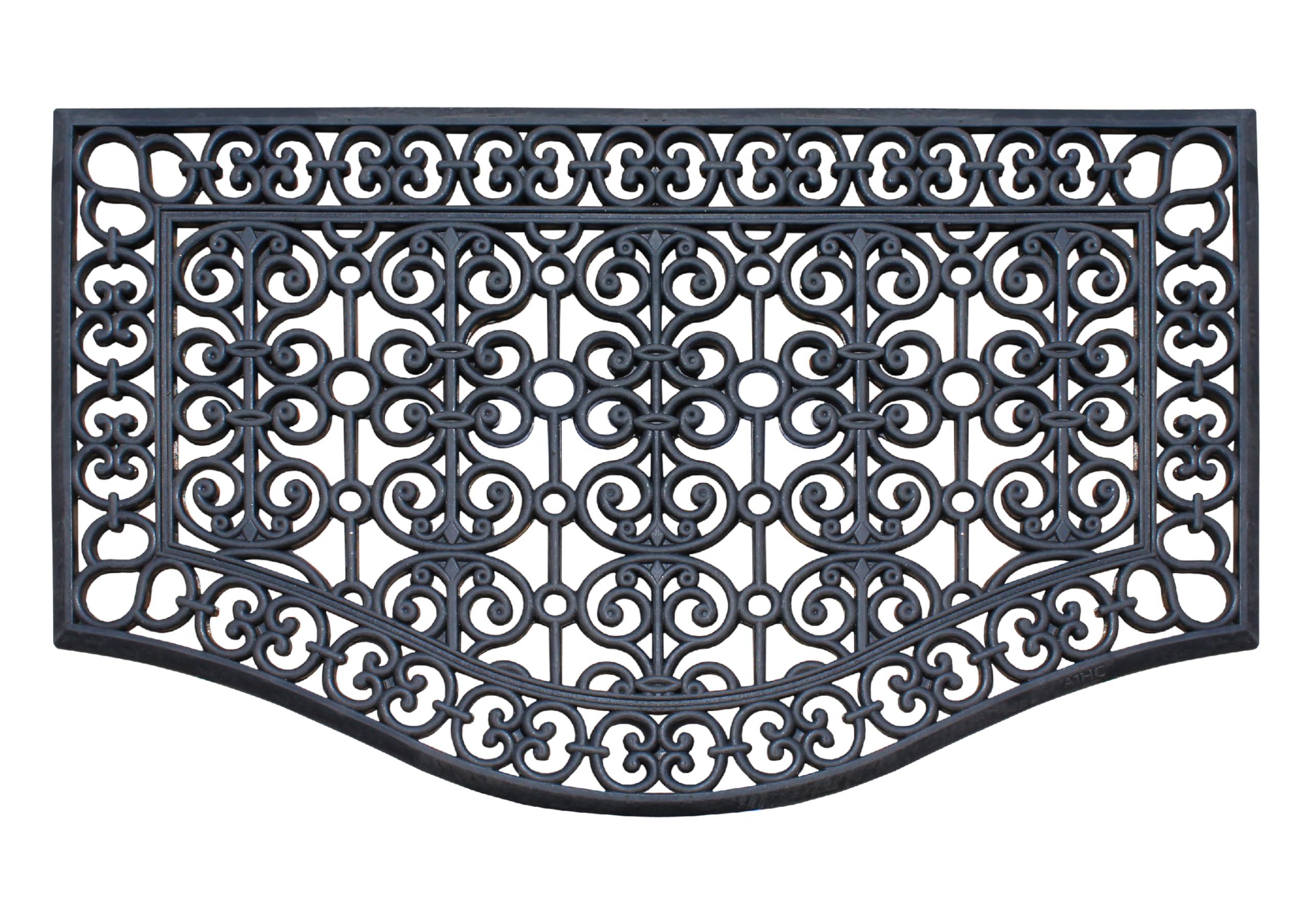 A1 Home Collections 19-LB Heavy Duty Rubber Doormat 24"×57" - Won't Blow Away | Outside Front Door Mat, Mud Dirt Scraper, Non-Slip Drainage Mat for Entryway Patio Garage, All-Weather, 100% Rubber Mats