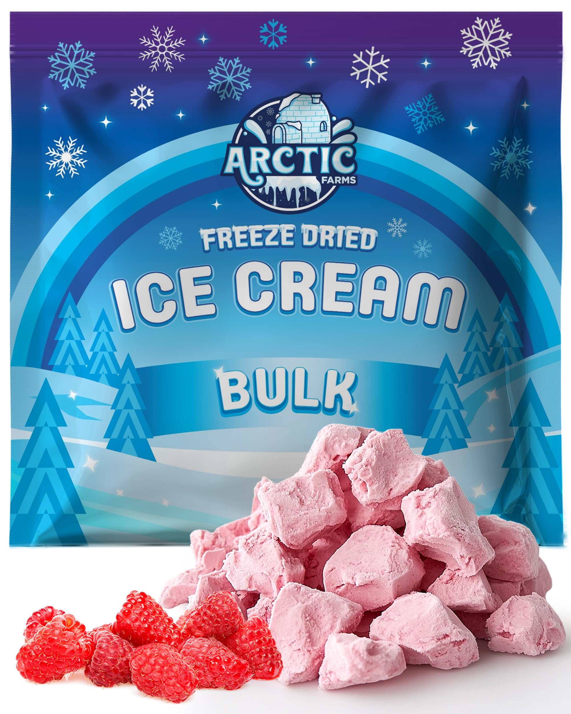 Arctic Farms Freeze Dried Ice Cream Bits Bagged and Boxed - Does Not Melt (1lb, S'mores)
